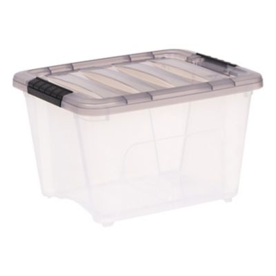 Image showing 5 th IRIS USA 19 Quart Plastic Storage Bin with Latching Buckles - 5 Pack