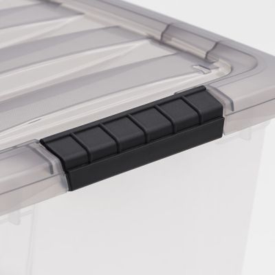 Image showing 6 th IRIS USA 19 Quart Plastic Storage Bin with Latching Buckles - 5 Pack