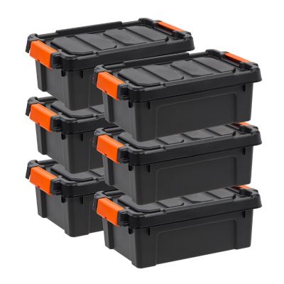 IRIS USA 3 gal. Store-It-All Storage Totes with Latching Buckles, 6 pc.
