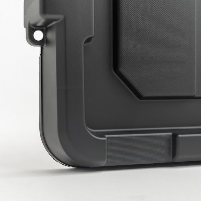 Image showing 7 th IRIS USA 5 gal. Heavy-Duty Plastic Storage Boxes with Buckles in Black, 4 pc.