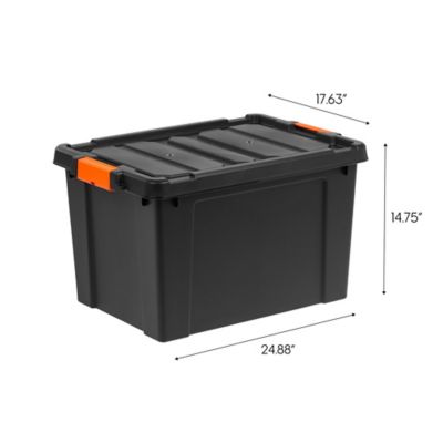 Image showing  19 gal. Store-It-All Storage Totes with Latching Buckles, 4 pc.
