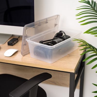 Image showing  6.7 qt. Snap Tight Plastic Storage Bins, 10 pc.