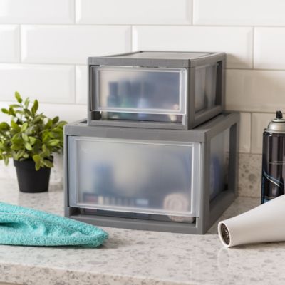 Image showing  Medium Plastic Stacking Drawer, 4 Pack