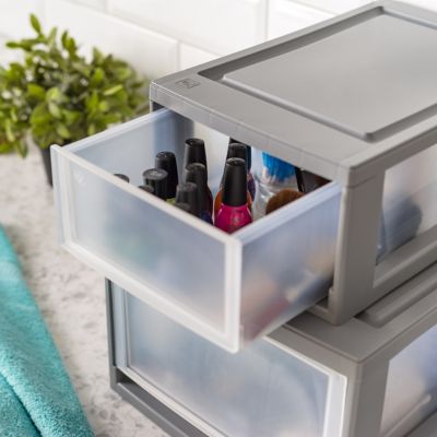 Image showing  Medium Plastic Stacking Drawer, 4 Pack