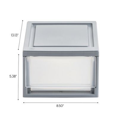 Image showing  Medium Plastic Stacking Drawer, 4 Pack