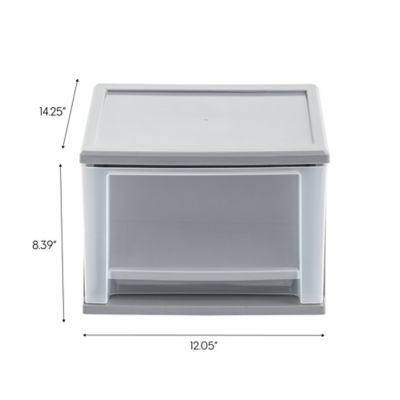 Image showing  17 qt. Plastic Stacking Drawer, 3 pc. Set
