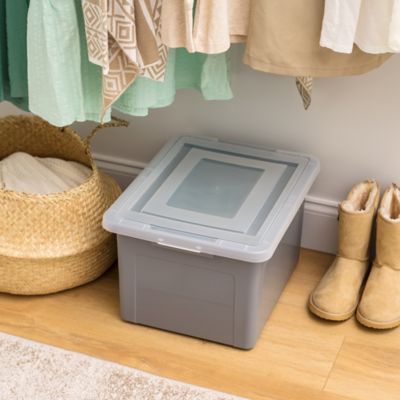 Image showing  18 in. x 14 in. Plastic File Boxes, 3 pc.