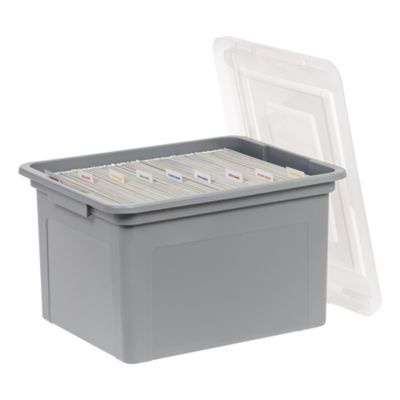 Image showing  18 in. x 14 in. Plastic File Boxes, 3 pc.