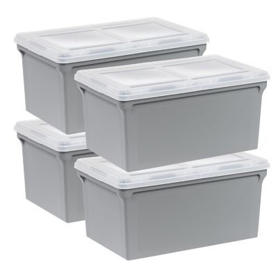 IRIS USA 22 in. x 13 in. Plastic File Box - 3 Pack