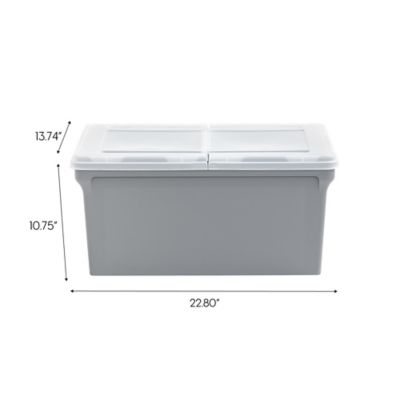 Image showing  22 in. x 13 in. Plastic File Box - 3 Pack