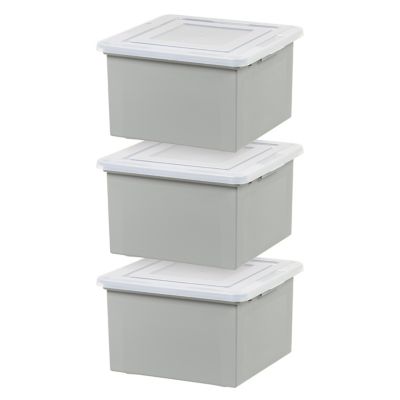 IRIS USA Letter and Legal File Box - 3 Pack