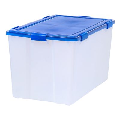 IRIS USA 156 Quart WEATHERPRO Plastic Storage Bin with Durable Lid, Seal, and Latching Buckles -  500190