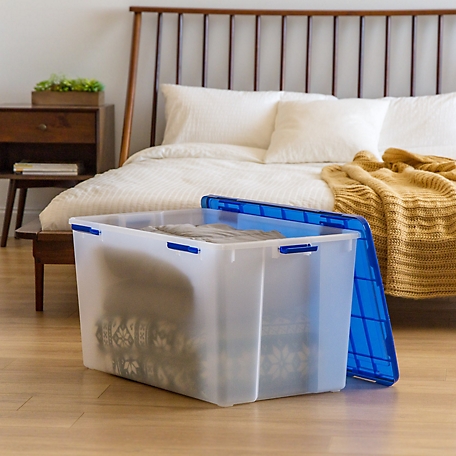 IRIS USA 26.5 Quart WEATHERPRO Plastic Storage Box with Durable
