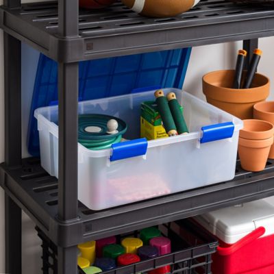 Image showing  26.5 qt. WEATHERPRO Plastic Storage Bin with Durable Lid, Seal and Latching Buckles
