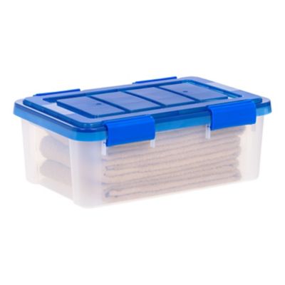 Image showing 5 th IRIS USA 16 qt. WEATHERPRO Plastic Storage Bin with Durable Lid, Seal, and Latching Buckles