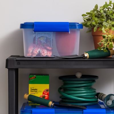 Image showing  6.5 qt. WEATHERPRO Plastic Storage Bin with Durable Lid, Seal, and Latching Buckles