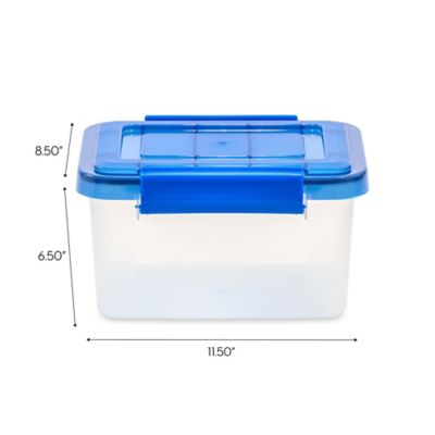 Image showing  6.5 qt. WEATHERPRO Plastic Storage Bin with Durable Lid, Seal, and Latching Buckles