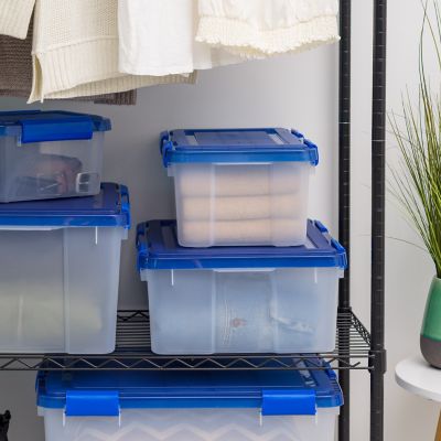 Image showing  19 qt. WEATHERPRO Plastic Storage Bin with Durable Lid, Seal and Latching Buckles