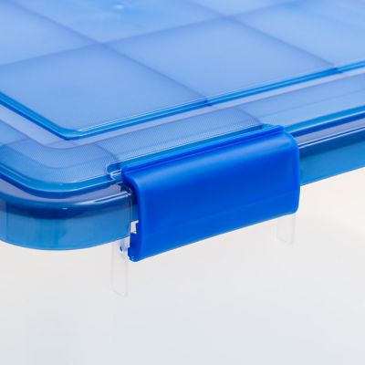 Image showing 7 th IRIS USA 19 qt. WEATHERPRO Plastic Storage Bin with Durable Lid, Seal and Latching Buckles