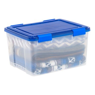 Image showing 5 th IRIS USA 46 qt. WEATHERPRO Plastic Storage Bin with Durable Lid, Seal, and Latching Buckles