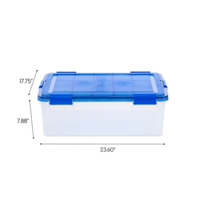 Image showing  41 qt. WEATHERPRO Plastic Storage Bin with Durable Lid, Seal, and Latching Buckles