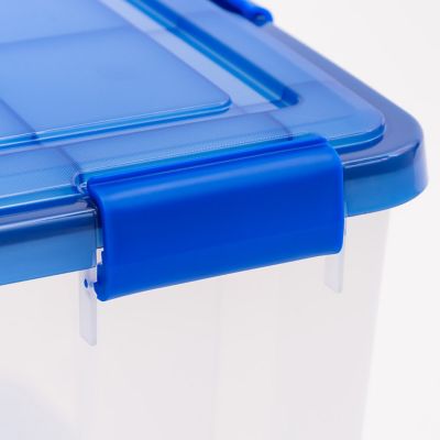 Image showing 5 th IRIS USA 74 qt. WEATHERPRO Plastic Storage Bin with Durable Lid, Seal and Latching Buckles