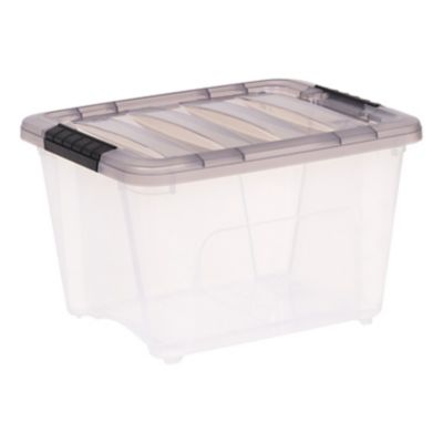 IRIS USA 19 qt. Plastic Storage Bin with Latching Buckles -  500206