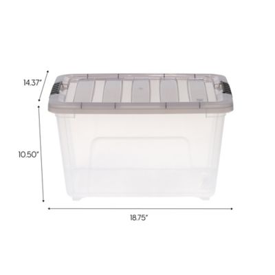 Image showing  32 qt. Plastic Storage Bin with Latching Buckles