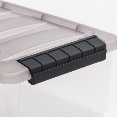 Image showing 6 th IRIS USA 5.8 qt. Plastic Storage Bin with Latching Buckles