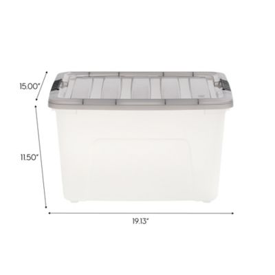 Image showing  40 qt. Plastic Storage Bin with Latching Buckles