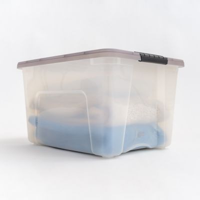 Image showing 5 th IRIS USA 40 qt. Plastic Storage Bin with Latching Buckles
