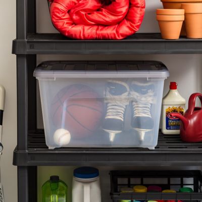Image showing  53 qt. Plastic Storage Bin with Latching Buckles