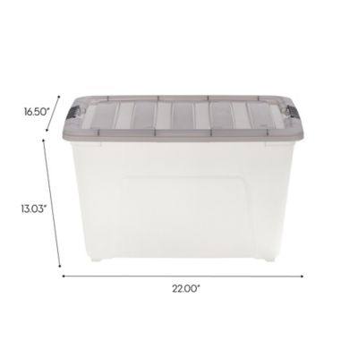Image showing  53 qt. Plastic Storage Bin with Latching Buckles