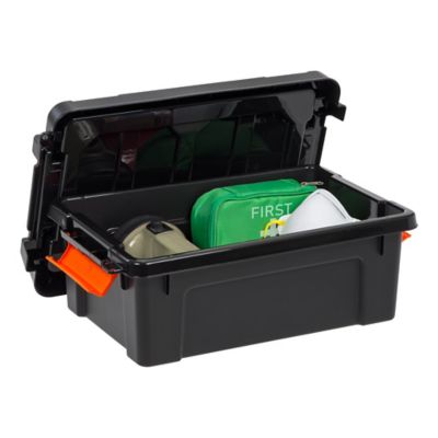 Image showing  3 gal. Store-It-All Storage Tote with Latching Buckles
