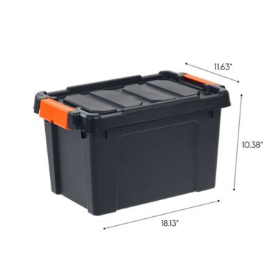Image showing  5 gal. Store-It-All Storage Tote with Latching Buckles
