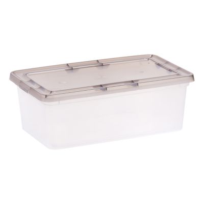 IRIS USA 6.7 qt. Snap Tight Plastic Storage Bin