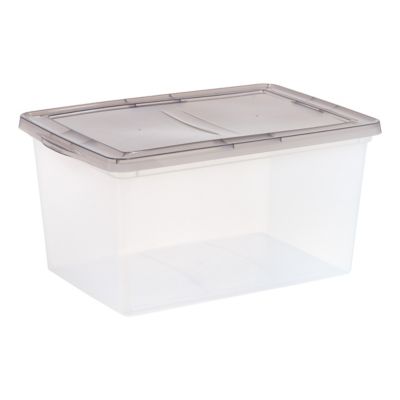 IRIS USA 58 qt. Snap Tight Plastic Storage Bin