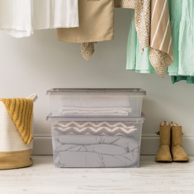 Image showing  58 qt. Snap Tight Plastic Storage Bin