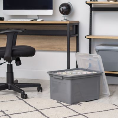 Image showing  18 in. x 14 in. Plastic File Box, Letter or Legal File