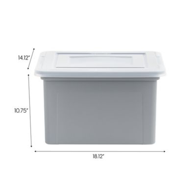 Image showing 6 th IRIS USA 18 in. x 14 in. Plastic File Box, Letter or Legal File