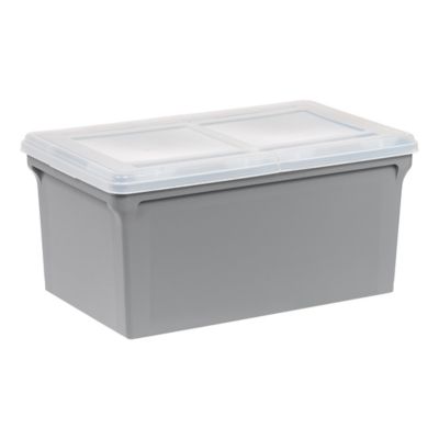 IRIS USA 22 in. x 13 in. Plastic File Box, Letter File