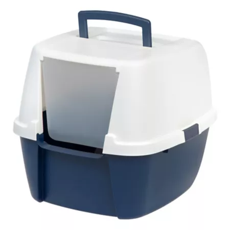 IRIS USA Cat Litter Box with Top Entry Jumbo Cat Litter Waste Disposal Systems