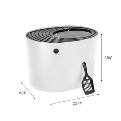 Image showing  Top Entry Cat Litter Box, Oval
