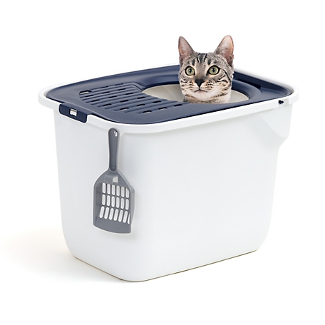 IRIS USA Top Entry Cat Litter Box, Square