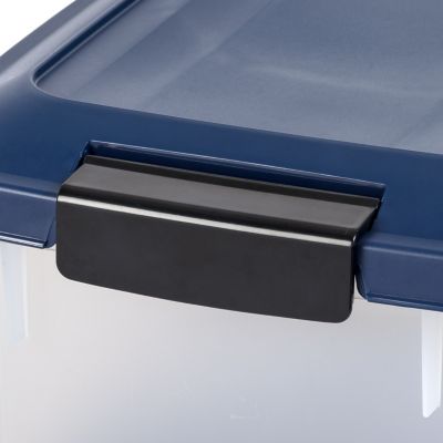 Image showing  Airtight Pet Food Storage Container with Scoop, 35 lb. Capacity, Blue