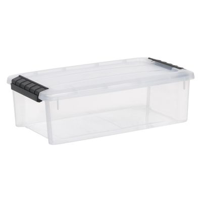 IRIS USA 5.75 Quart Plastic Storage Bin with Latching Buckles - Clear Great Storage Container for my Kids