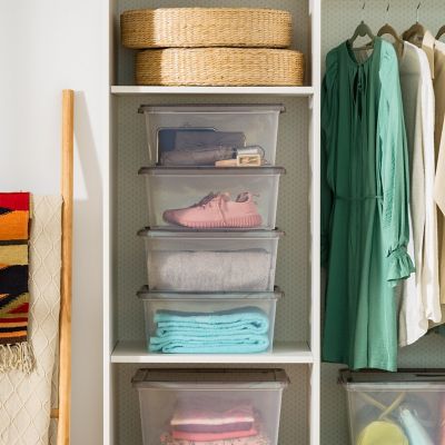 Image showing  17 qt. Snap-Tight Plastic Storage Bins, 8 pc.