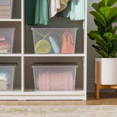 Image showing  24.5 qt. Snap Tight Plastic Storage Bins, 6 pc.