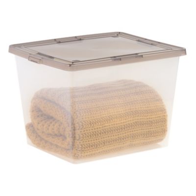 Image showing  36 qt. Snap Tight Plastic Storage Bin - 6 Pack
