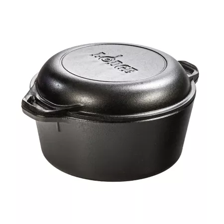 5 Quart Cast Iron Lodge Double Seasoned Dutch Oven Dutch Ovens